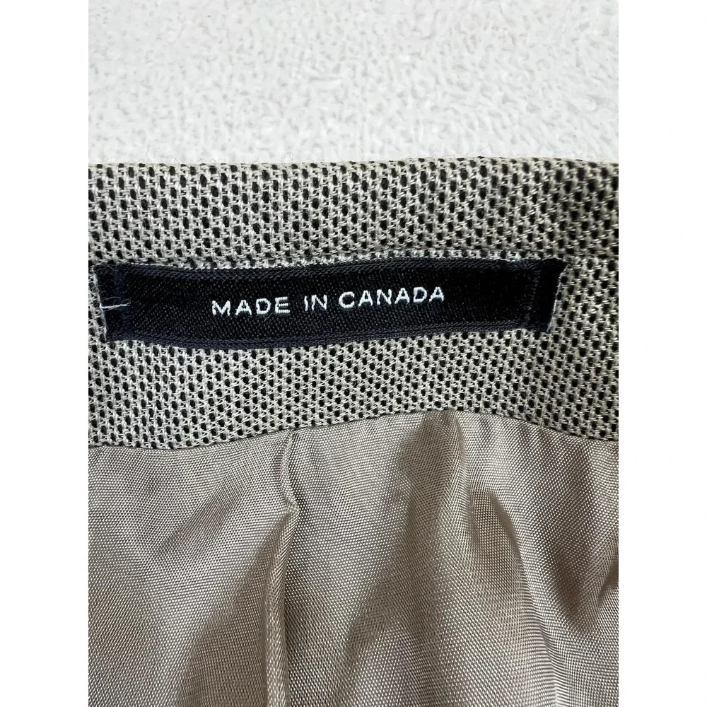Calvin Klein Blazer Mens 42L Gray Wool Made In‎ Canada Suit Jacket Pure Woolmark